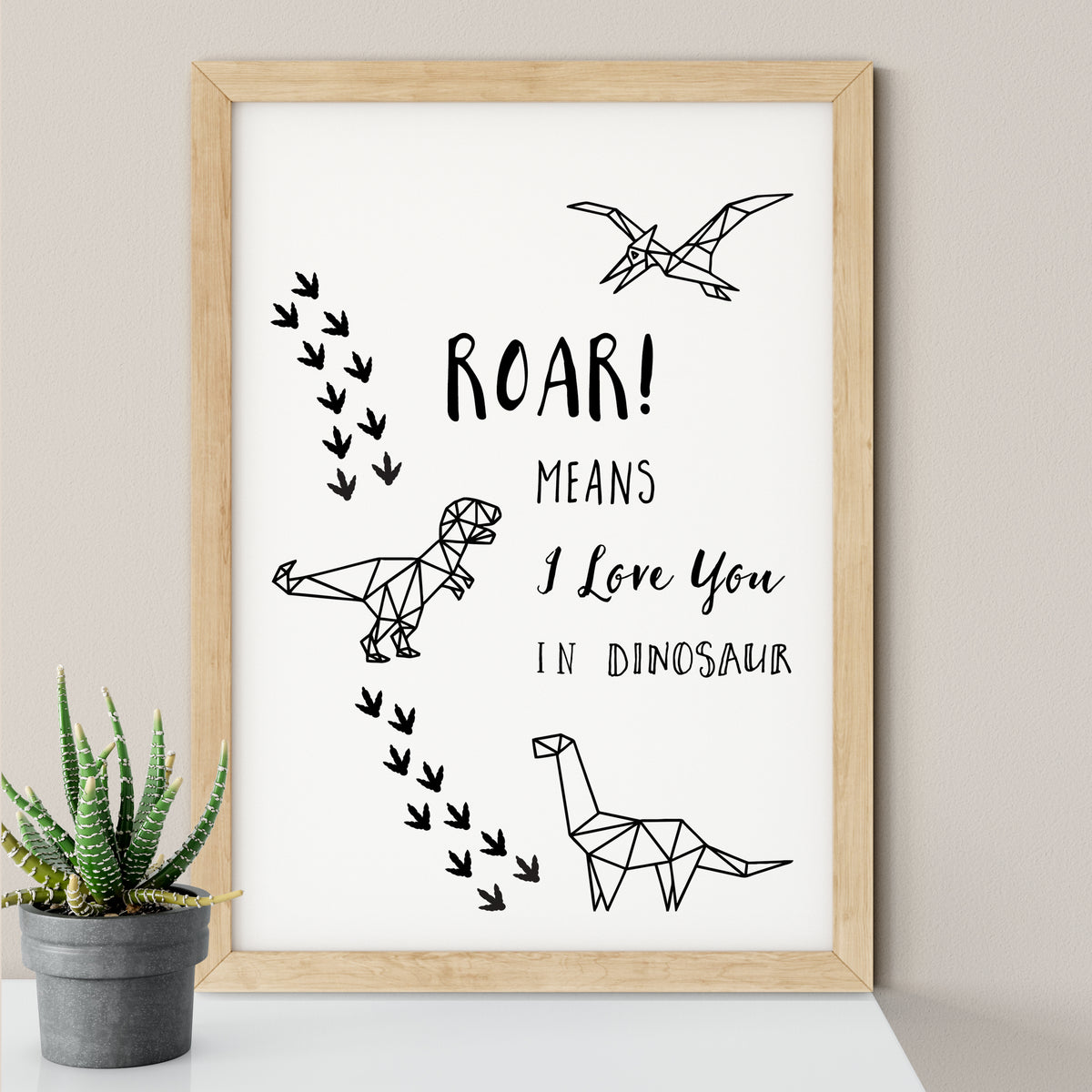 Roar means I love you in Dinosaur Pin by Lapeticrafter