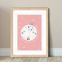 Awesocrafts - Kit di pittura con numeri con freccia, con scritta Love You to The Moon and Back, per adulti e bambini, 40,6 x 50,8 cm (luna), incorniciata Awesocrafts - Kit di pittura con numeri con freccia, con scritta Love You to The Moon and Back, per adulti e bambini, 40,6 x 50,8 cm (luna), incorniciata