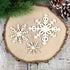 Set of Three Wooden Snowflakes