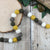 Earth Marbled Brown Mustard and White Felt Ball Garland