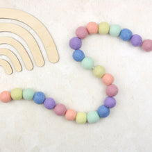 Pastel Rainbow Felt Ball Garland