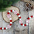 Red and White Peppermint Candy Felt Ball Garland