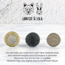 Yellow and Grey Felt Ball Garland - Hunter & Lola