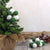 Mini Felt Ball Wreath Decoration - Green and White