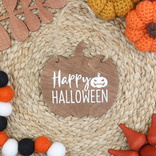 Happy Halloween Pumpkin Plaque