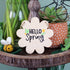 Hello Spring Plaque - Green and Yellow