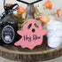 Hey Boo Ghost Plaque - Pink