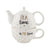 Metallic Monochrome Tea Time Teapot For One - Hunter & Lola