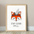 SALE PRINT: A5 Stay Clever Little Fox - Bright Orange